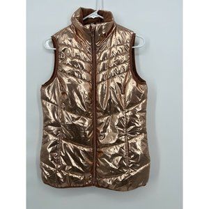 Xersion Puffer Vest Pink Metallic Women Size Small